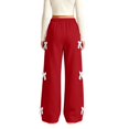 thumbnail image 6 of HAOTAGS Girls Wide Leg Sweatpants, Lace Trim Bow Casual Pants with Pockets, 6 of 7