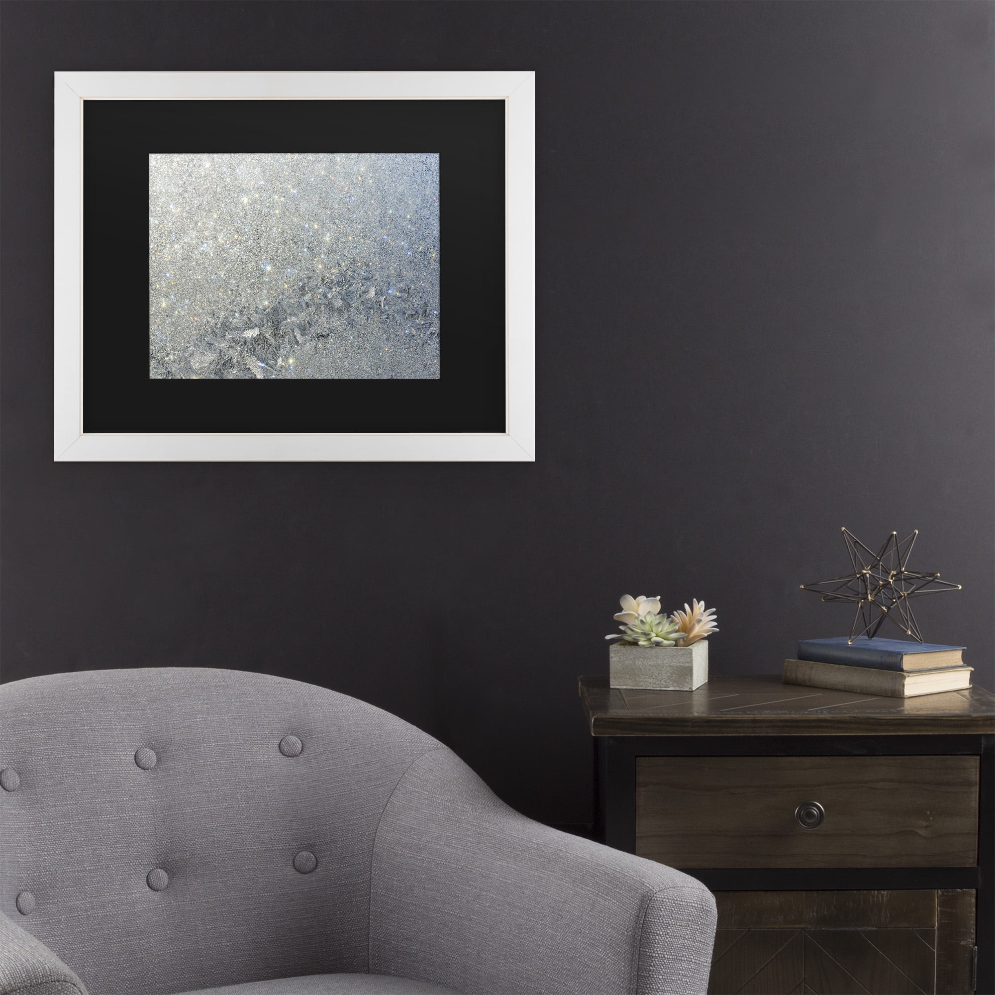 Trademark Fine Art 'Frost Pattern Sun Stars' Canvas Art by Kurt Shaffer
