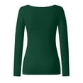 thumbnail image 4 of Women's T-Shirts Stylish Solid Color Casual Fashion Sexy Square T Shirt for Everyday Wear and, 4 of 6