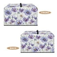 thumbnail image 4 of TSOVTHRID Violet Daisy White Print Microwave Oven Cover Dust-Proof Microwave Oven Grill Cover Protector Universal Kitchen Appliance Protector Dirt Fingerprint Protection, 20.9"W x 15.7"D x 12.4"H, L, 4 of 7