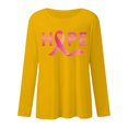 thumbnail image 3 of MKLEKYY Hauts Ajustés pour Femmes T-Shirt à Manches Longues Imprimé Mois de la Prévention du Cancer Col Rond Décontracté pour Femmes, 3 of 3