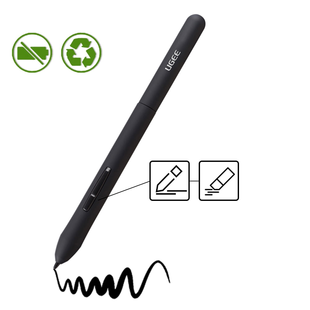 Ugee M708 Drawing Tablet Stylus with BatteryFree Passive Pen and Case