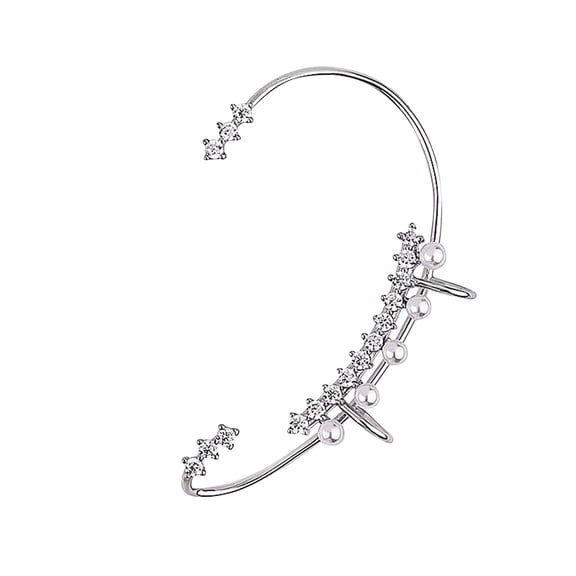 Jewelry On Clearance Ladies Zircon Pearl Earrings Ladies Jewelry Fashion Zircon Earrings Sliver