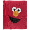thumbnail image 2 of Sesame Street Blanket, 50"x60", Elmo Face Silky Touch Sherpa Back Super Soft Throw Blanket, 2 of 5