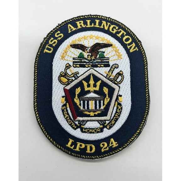 USS Arlington LPD-24 Patch – With Hook and Loop, 4"
