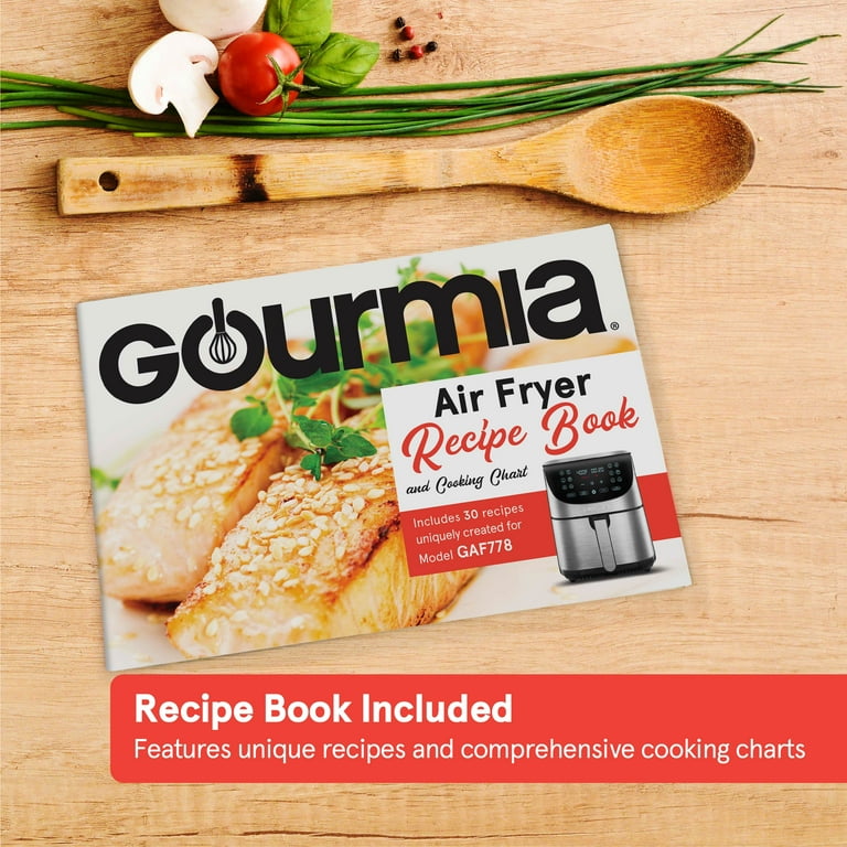 Gourmia 7 Qt Digital Air Fryer with Guided Cooking, Stainless Steel, 13.3  H, New 