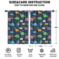 thumbnail image 2 of Blackout Kids Curtains,DarkBlue Cartoon Dinosaurs SpeechBubbles Pattern Childrens Insulated Curtains Set Of 2,Bedroom Essentials,Toddler Room Decor 42"x63", 2 of 5