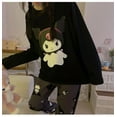Kawaii Hello Kitty Women Kuromi Winter Warm Flannel Pajamas Thick Coral