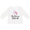 thumbnail image 3 of Inktastic Grammy Loves Me Unicorn Girls Girls Long Sleeve Toddler T-Shirt, 3 of 5