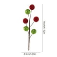 thumbnail image 3 of 4Pcs Christmas Tree Picks Decorations Red Green Christmas Ornaments Xmas Floral Branches and Ball Picks Decoration for Holiday Christmas Tree Decorations, 3 of 8