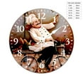 thumbnail image 2 of Wall Clock for Home Decoration, Chef Riding Bicycle Funny Pattern Retro Mute Non-Ticking Classic Wall Clock Battery Powered Suitable for Home, Living Room, Kitchen, Office Decorations, 2 of 6