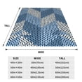 thumbnail image 3 of Bixox Fleece Blanket Cozy Knitted Blue Chevron Pattern Super Soft Double-Sided Microfiber Flannel Blanket for Sofa, Bed, Couch,Suitable for All Seasons -, 3 of 5
