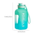 thumbnail image 3 of 1600ml Large Capacity Sports Water Bottle with Tea Infuser - Frosted Plastic Big Belly Cup with Portable Drawstring for Outdoor Activities, Travel, Daily Use, 3 of 6