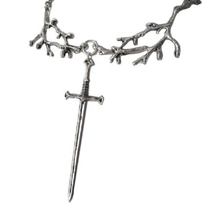 COOLHOOD Viking-Necklace Tree Branch Chain Sword-Pendant Clavicle Chain Goth Forest-Jewelry Women Men Medieval-Necklace