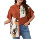 thumbnail image 1 of Camisa de talla grande para mujer, blusa estampada de manga corta holgada y transpirable con botones, Tops informales de gran tamaño para verano, 1 of 8