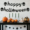 thumbnail image 4 of Xuniizn Happy Halloween Banner Indoor Bunting Halloween Banners for Halloween Party Decorations, Fireplace Wall Halloween Decorations for Home Indoor & Outdoor(Banner x18 + White Rope x2), 4 of 6