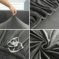 thumbnail image 6 of Velvet Sofa Cover For Living Room Thick Elastic Sofa Cover 1/2/3/4 Seater L Shaped Corner Sofa Cover Stretch Cover, 6 of 7
