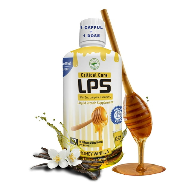 LPS Critical Care Liquid Protein Supplement by Nutritional Designs, 32oz Bottle, Flavor Honey