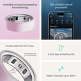 thumbnail image 6 of Oura Ring 4 Ceramic, Petal, Size 8, Smart Wearable, Sleep, Fitness & Heart Rate Tracker, 8-Day Battery (Size Before You Buy), 6 of 10
