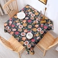 thumbnail image 2 of Pioneer Flower Floral Print Pattern Square Tablecloth,Waterproof Square Table Cover,Wipeable Spillproof Washable Table Cover for Home Kitchen Party Decor 60"x60"(152x152cm), 2 of 6
