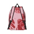 thumbnail image 2 of Honeii Striped Meat Print Canvas College Laptop Backpack, Durable Rucksack Travel Notebook Bag School Backpack Book Bag for Men Women-Small, 2 of 7