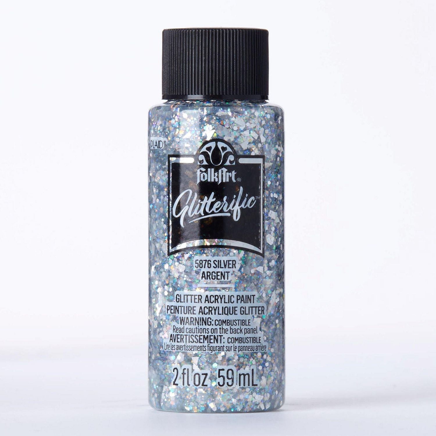 FolkArt Glitterific Acrylic Paint Silver, FolkArt Glitterific Paint