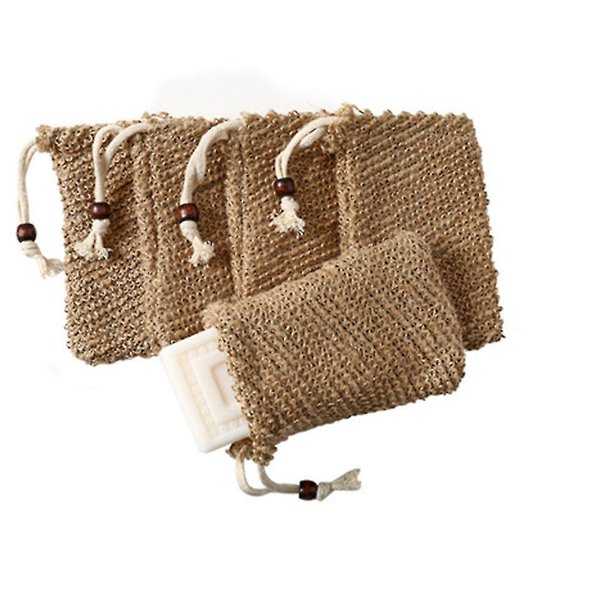 Jabón ecológico, bolsa de jabón exfoliante de sisal natural, mejora tu experiencia de ducha con fragancia duradera y burbujas densas, ideal para pieles de adultos, incluye cierre de cordón para un