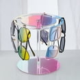 thumbnail image 3 of NiHome Iridescent Acrylic Rotating Sunglasses Holder Stand, Rotating Glasses Holder for Home/Retail Display, Rotatable Acrylic Eyeglasses Sunglasses Holder Organizer for Desk Table, 12 Pairs Capacity, 3 of 7