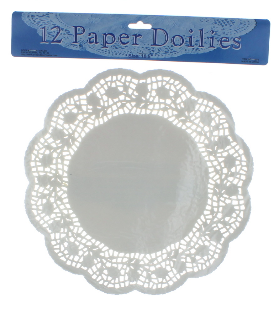 White Paper Lace Doilies 10.5" Round Table Craft Decor (12)