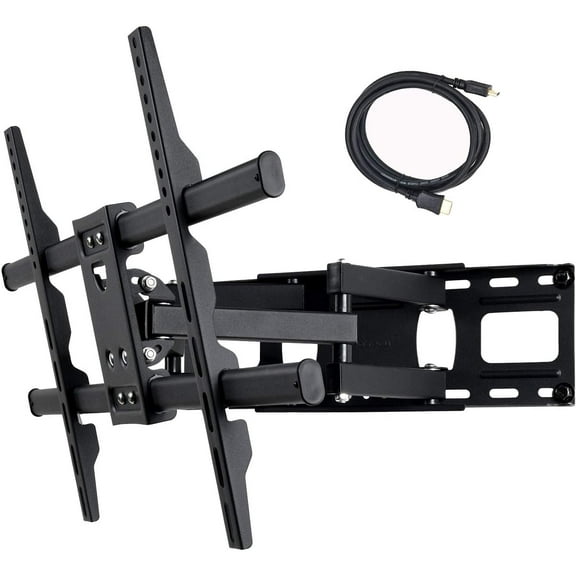 VideoSecu Articulating Full Motion TV Wall Mount for most 37-70 inch LED LCD Plasma HDTV Flat Panel Screen, Dual Arm Bracket with VESA 684x400/ 600x400/ 400x400/ 150x100mm BXL