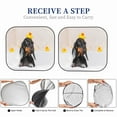 thumbnail image 6 of Daiia Dachshund Sitting in Bathtub 2PCS Car Windshield Sun Shade, Foldable Sun Shield for Car Front Window, Auto Sun Blocker Visor Protector Universal for Truck SUV Pickup-Medium, 6 of 7