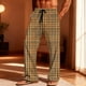 thumbnail image 2 of Ceisia Mens Plaid Pajamas Pants Elastic Waist With Pockets Sleep Soft Lounge Sleep Bottoms Brown XL Gift, 2 of 9