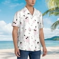 thumbnail image 5 of Xecao Cute Poodle Dog print Hawaiian shirt - a stylish short-sleeve button-down for men, perfect for casual beach and tropical outings., 5 of 9