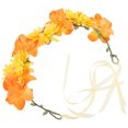 thumbnail image 2 of KAKOWELY Diadema con corona de flores de mariposa, tocado de niña con corona de flores bohemia, 2 of 4