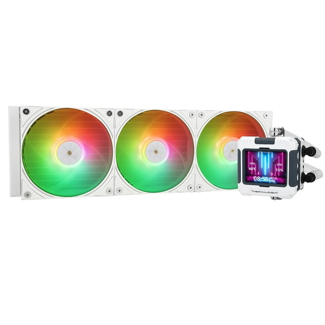 Thermalright FW 360 Blanc ARGB-360mm Refroidisseur Liquide AIO CPU, Écran LCD IPS avec Résolution 320 * 240, pour AM4/AM5/Intel LGA1700,&Acrc;&152;2.4 Pouces&128;&a