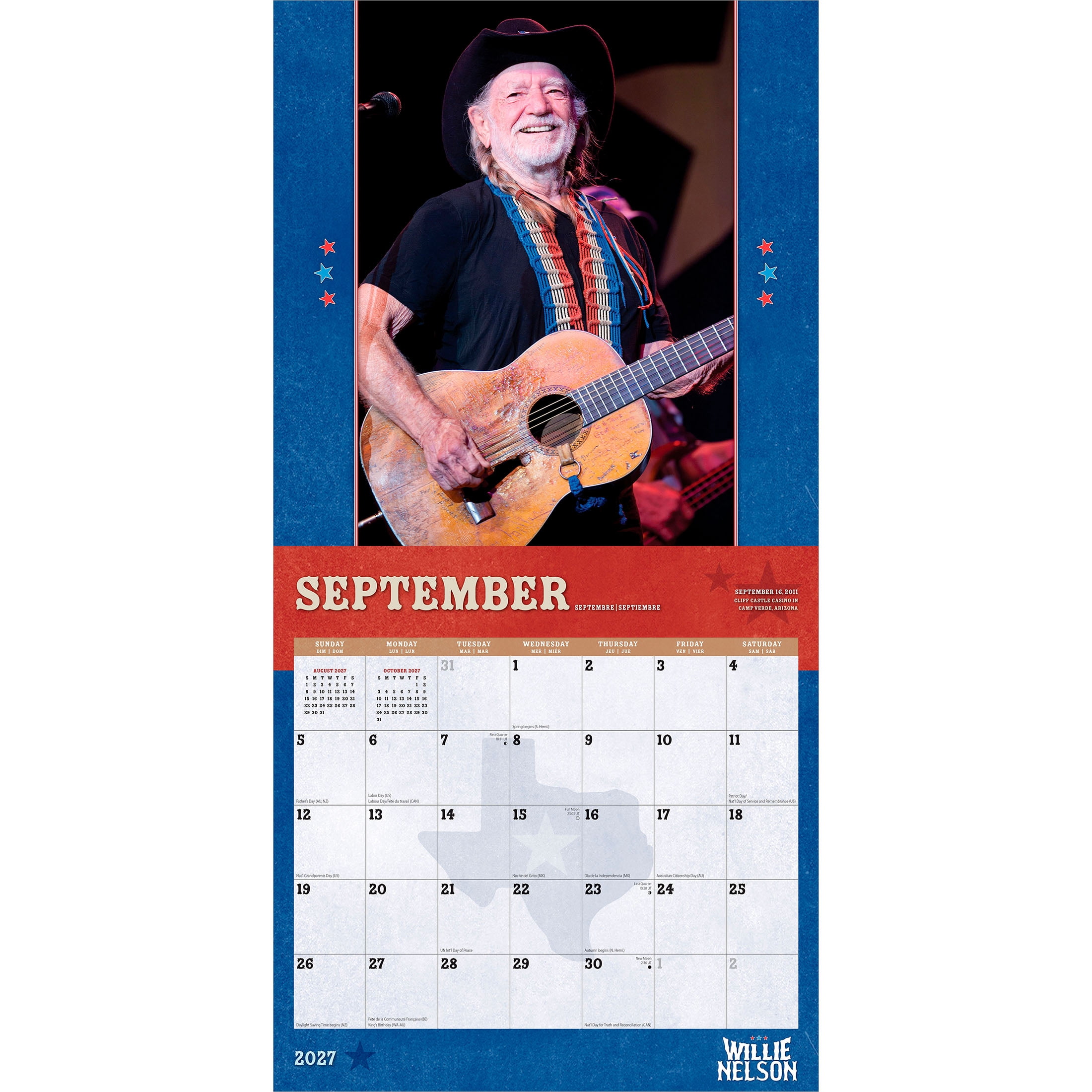Willie Nelson OFFICIAL 2027 12x24" (Hanging) Wall Calendar | Plastic-Free | BrownTrout