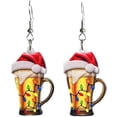thumbnail image 4 of Acrylic Christmas Earrings Christmas Hat Earring Wine Glass Earring Beer Earring Lightning Earring Cowboy Boots Earring Western Earring Christmas Jewelry For Women, 4 of 6