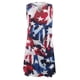 thumbnail image 4 of Mini vestido de mujer con cuello redondo y estampado sin mangas sexy a la moda del Día de la Independencia Pompotops  ghjkhdj3310, 4 of 5