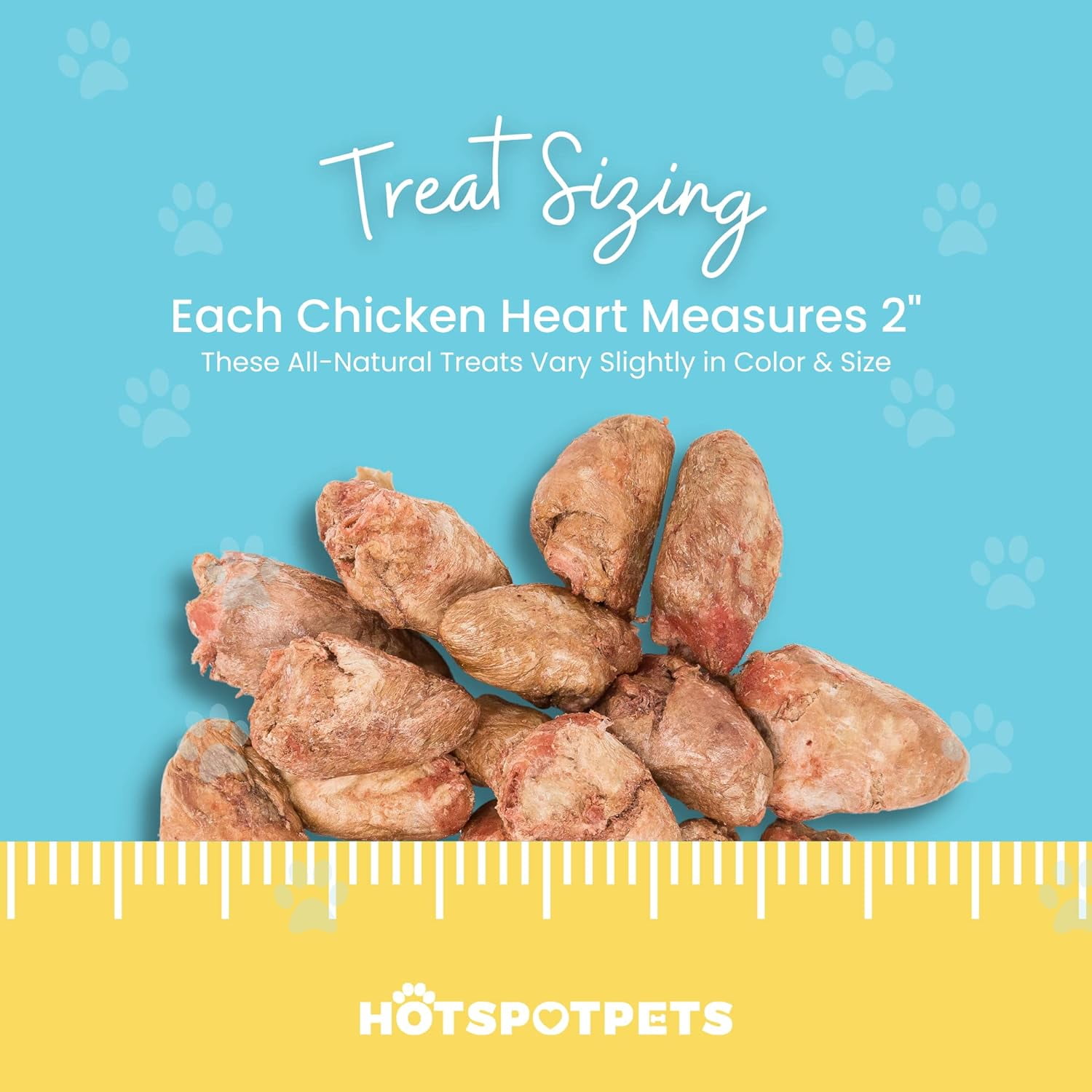 HotSpot Pets Freeze Dried Chicken Hearts for Cats & Dogs - 1LB Bag - All Natural Grain-Free - Made in USA