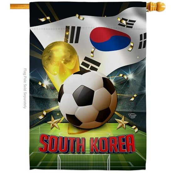 Ornament Collection H190140-BO 28 x 40 in. World Cup South Korea Sports Soccer Double-Sided Vertical Decoration Banner House & Garden Flag - Yard Gift
