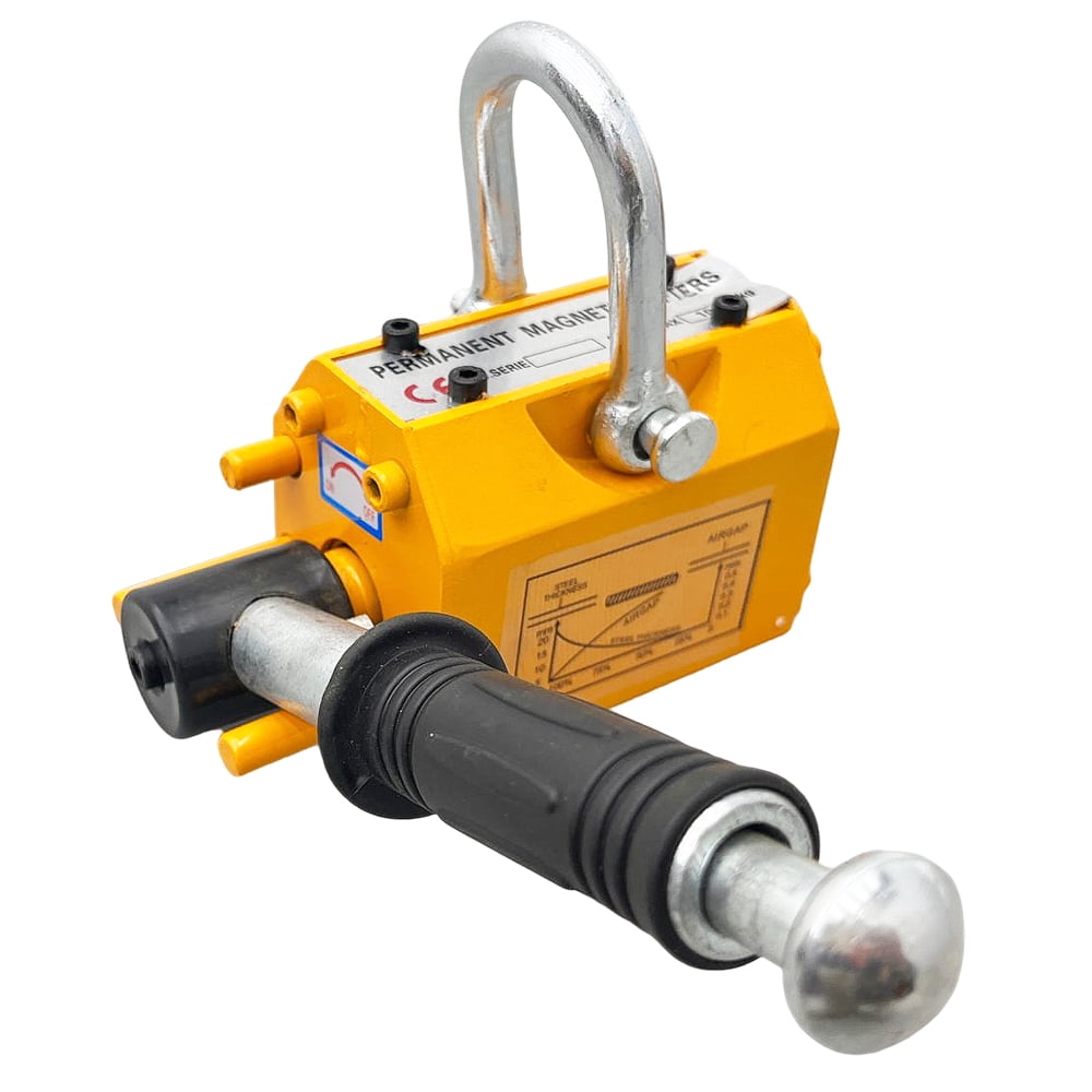 220lbs Permanent Magnetic Lifter Metal Lifting Magnet Shop Hoist Crane with Handle Neodymium Magnetic