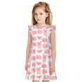 thumbnail image 1 of Balery Kawaii Pigs Camisón de princesa para niñas, pijama de algodón con mangas abullonadas, suave y bonito.-X-Large, 1 of 6