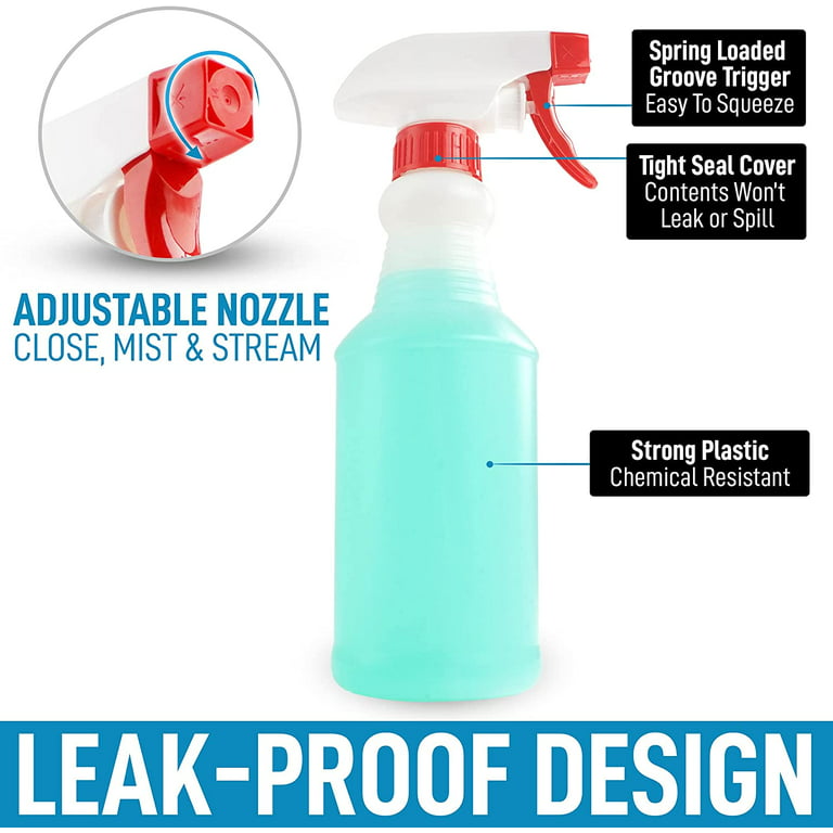 Zulay Home Spray Bottle, 4 Pack - 16oz