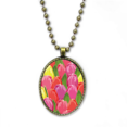 thumbnail image 1 of Collar Colgante Tulipan Unbranded Acuarela Planta Flor Vintage, 1 of 3