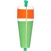 (6 pack) Comal Weighted Popping Fishing Float, Red/Green