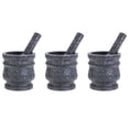 thumbnail image 1 of 3X Pattern Pestle Set Stone Herb Spice Grinder Solid Grinder Cooking Set, 1 of 5