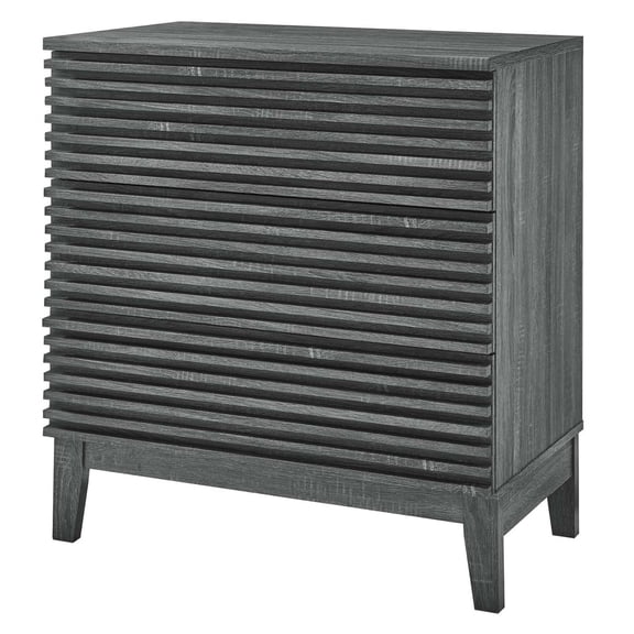 Dresser Drawer Chest, Dark Grey Gray, Wood, Mid Century Bedroom Living, Modern Contemporary HB35513
