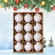 thumbnail image 1 of CaiYueKe 12PCS Christmas Tree Ornaments Decorative Balls Holiday Party Decor Shiny Glitter Plastic Hanging Balls Festive Home Decorations Seasonal Celebration, 1 of 8