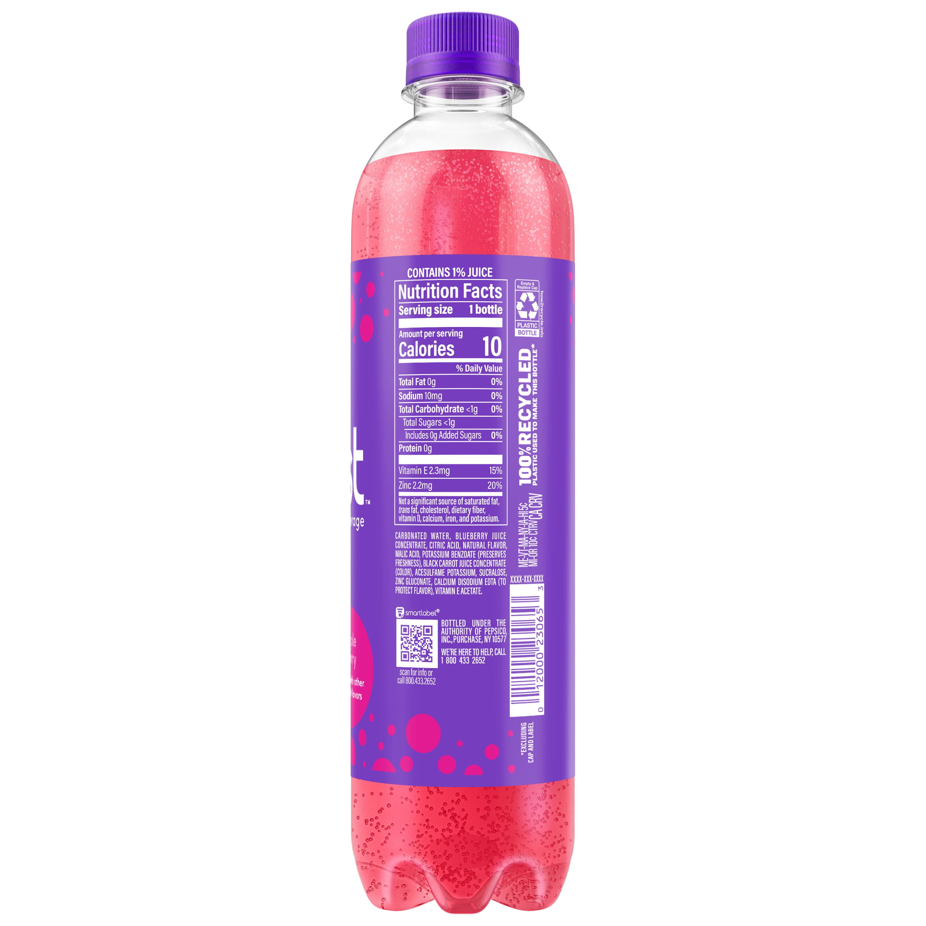Bubly Burst Sparkling Water Triple Berry 16.9 Fl Oz
