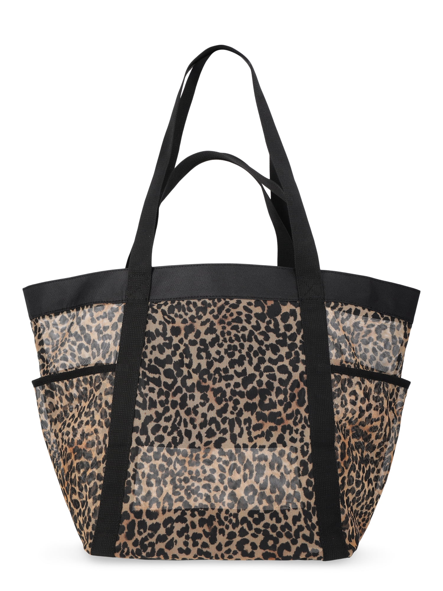 No Boundaries Women's Mesh Tote Bag, Leopard
